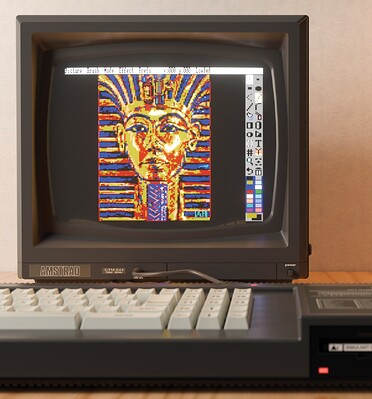 Simulant CPC Paint on a CPC monitor